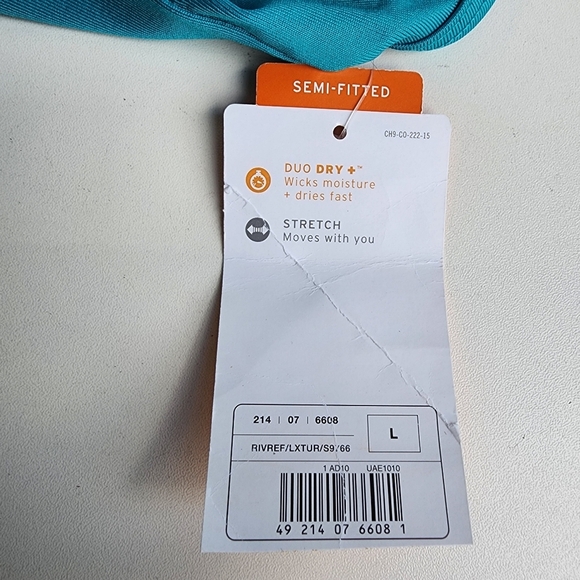 NWT Champion Women's Top Duodry Activewear Racerback Semi Fitted Teal Green Sz L - Picture 11 of 11